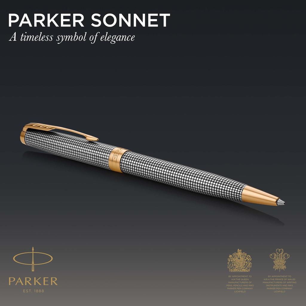 Parker Шариковая ручка Sonnet Premium Shizure GT со средним стержнем, подарочная коробка, оригинальный импортный продукт 1931492 на масляной основе