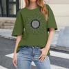 Women's Fashion Casual Printed Short Sleeve Round Neck Pullover Tops