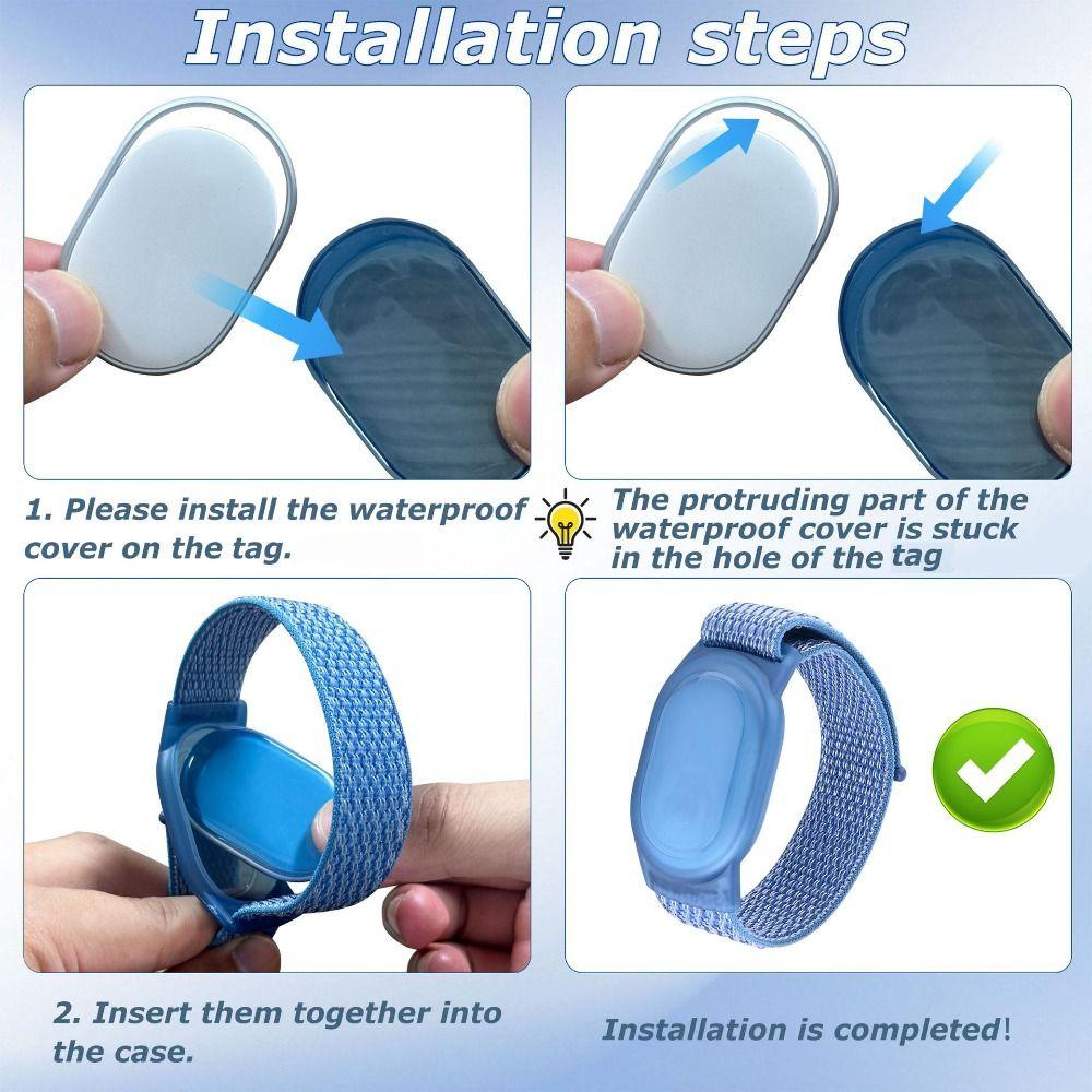 TPU Case Kids Bracelet Waterproof Child Wristband Nylon Strap for Xiaomi Tag Tracker Accessories