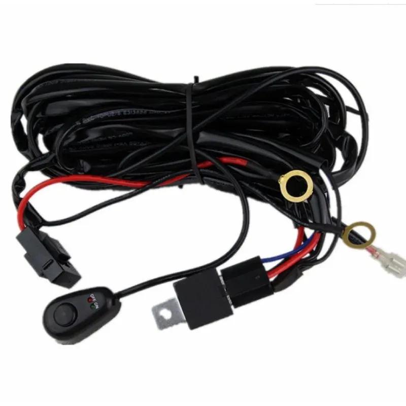 Universal LED Light Bar Wiring Harness Kit For Off Road Truck SUV ATV UTV Boat 16AWG with 12V 40A Relay on Off Switch 300W Hot