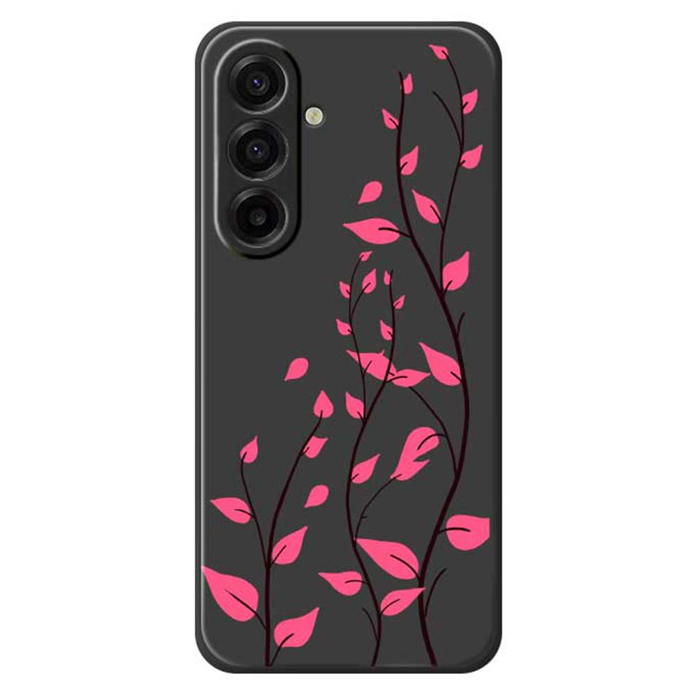 For Samsung Galaxy A17 5G Case Red Leaves Pattern Printing Straight Edge TPU Phone Back Cover