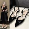 Pointy Small High Heels Women's Design Sense Niche Rhinestone Temperament Sandals Women 2024 Summer New Fashion Shoes