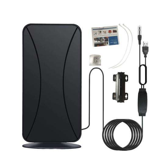 Indoor Digital TV Antenna Signal Booster 50-80 Mile Range 1080p Support Universal Easy