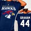 Off Campus Briar Hawks Гарретт Грэм Графика Унисекс 100% Хлопок Футболка 2026 Новая Мужская Женская Футболка с Круглым Вырезом Хоккейная Майка