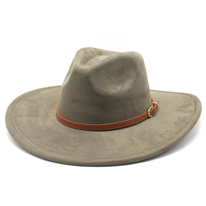 Замшевый цилиндр для мужчин и женщин, большая шляпа с карнизом, плоская кромка, джазовая шляпа