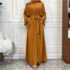 Multi Color Optional S-XXL Minimalist and Fashionable Muslim Suit Abaya Pocket Sleeveless Dress for Women's Cardigan