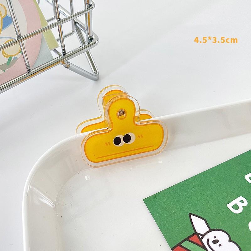 1 Pc Scrapbook Paper Clips Fashion Transparent Gradient Color Non-sticky Memo Pad Clip Cute Star Heart Style Snack Seal Clip