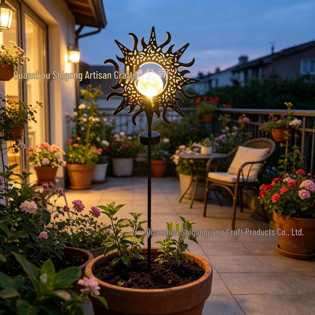 Solar Sunflower Garden Light: Outdoor Flower-Shaped Lawn Lamp