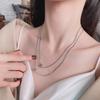 S925 Sterling Silver Minimalist Retro Stitching Crown Diy Necklace Trend Street Shot European and American Design Sense Necklace