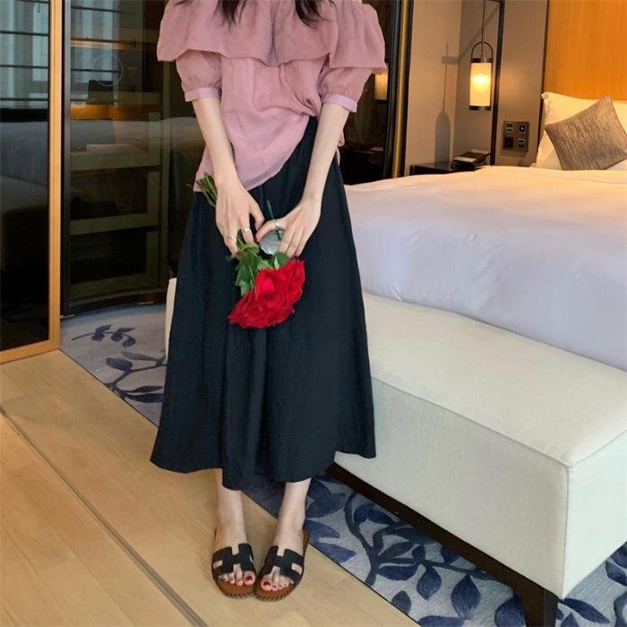 Женская юбка А-силуэта белого цвета с высокой талией, маленького размера, средней длины, облегающего кроя, идеально подходит для весны, лета и осени