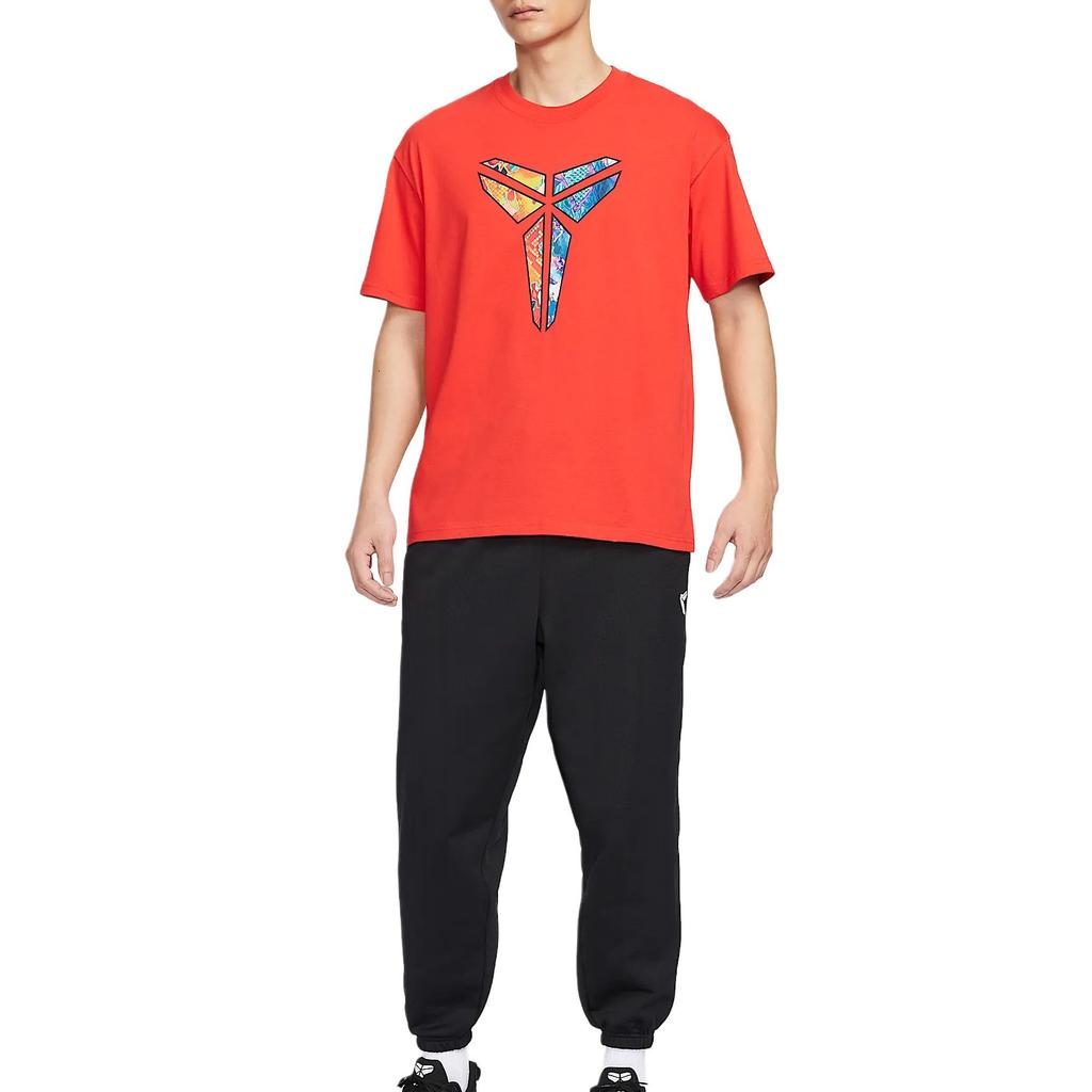 Nike Max90 SS25 Кобе Свободная Простая Удобная Футболка с Коротким Рукавом Мужские Топы Challenge-Red HJ3423600