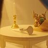 1Pair 1:12 Dollhouse Miniature Candle Holder Candlestick Candelabra Home Decor