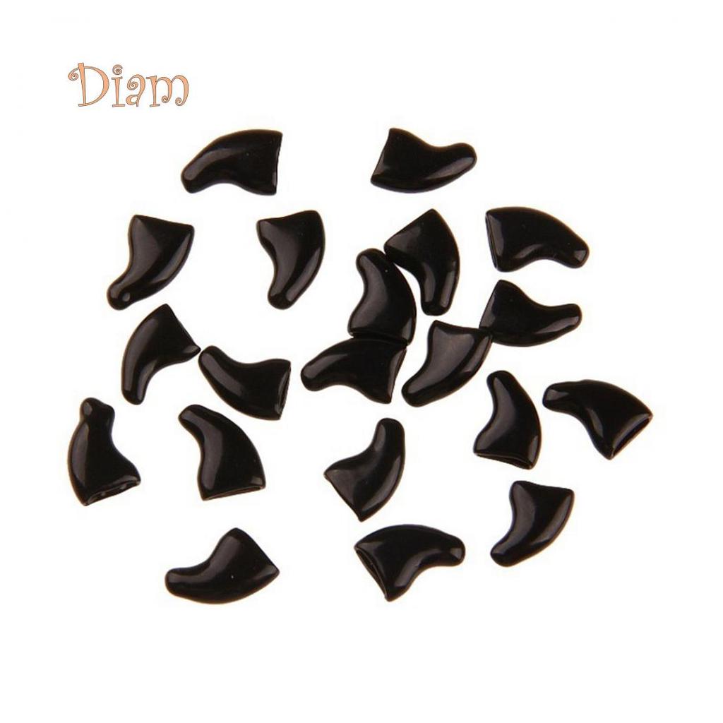 20Pcs Soft Plastic Colorful Cat Nail Caps Paw Claw Protector Cover with Glue