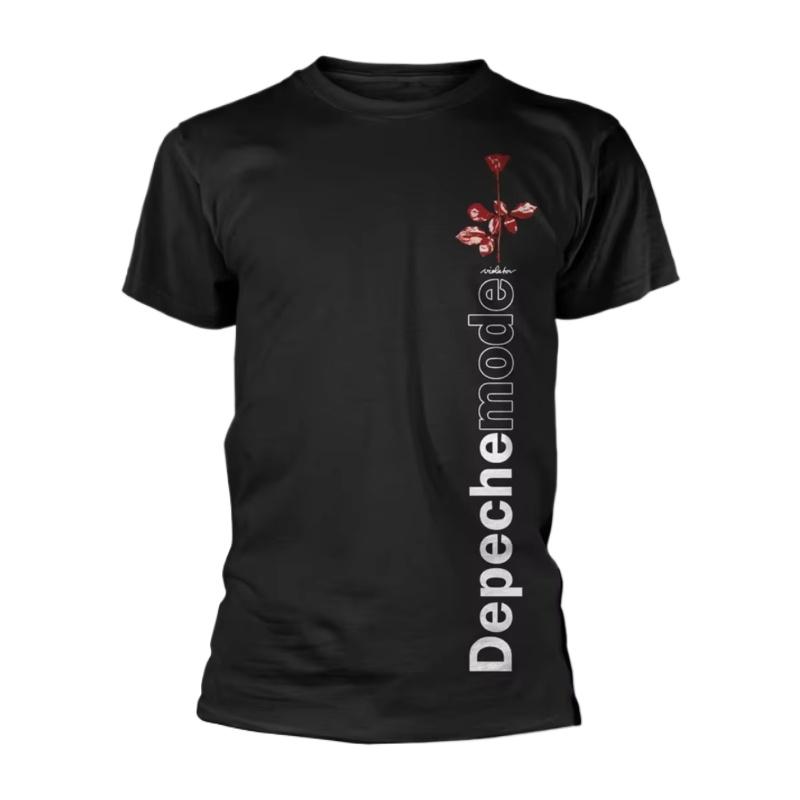 Лето 2025 Depeche Mode Violator Периферийный узор 100% Чистый хлопок Печатная футболка Люксовый бренд Мужская с коротким рукавом Оверсайз