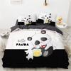 3D Cartoon Panda Bedding Set, Children's White Soft Down Duvet Cover AU140 * 210, Full Size Bed Cover, Single/double Bed with Zipper Quilt Cover