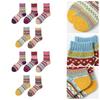 Pairs Winter Warm Crew Socks for Women Thick Mid-Calf Knitted