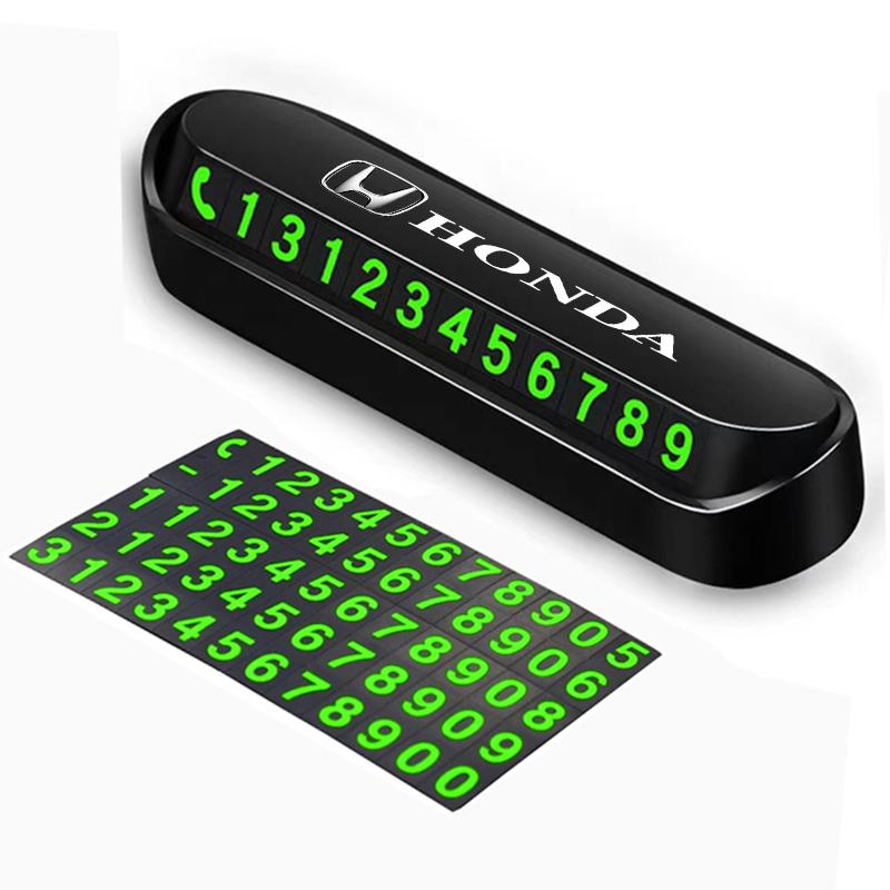 SNUF6 Car Parking Contact Number Plate Move Car Contact Card For Honda Civic Fit Jazz Accord Pilot CRV Odyssey Passport City Shuttle