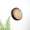 KATOMOKU muku clock 2, brown, km-45BRRC, wall clock with continuous second hand, 30.6cm diameter (radio-controlled clock)