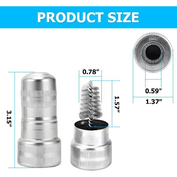 Mandark 2PCS Car Battery Terminal Cleaning Brush, Metal Vehicle Battery Post Cleaner Bristle Tool, Derusting Auto Battery Washer Brush Accessories,