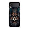 Чехол для телефона Samsung Galaxy Z Flip 6 5 4 Прозрачный для Samsung Z Flip 3 Жесткий ПК Складной корпус Милый Кролик с граффити