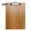 Portable Clipboard for Artists Wooden with Metal Clip, A4 Letter Size Drawing Stable Surface Board, Wood Grain Thicken Hardboard Office, School Spring