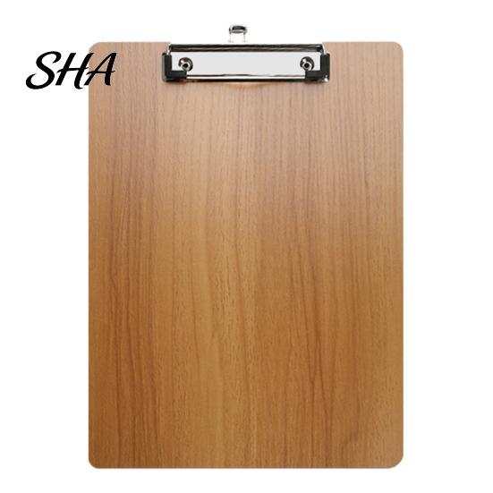 Portable Clipboard for Artists Wooden with Metal Clip, A4 Letter Size Drawing Stable Surface Board, Wood Grain Thicken Hardboard Office, School Spring