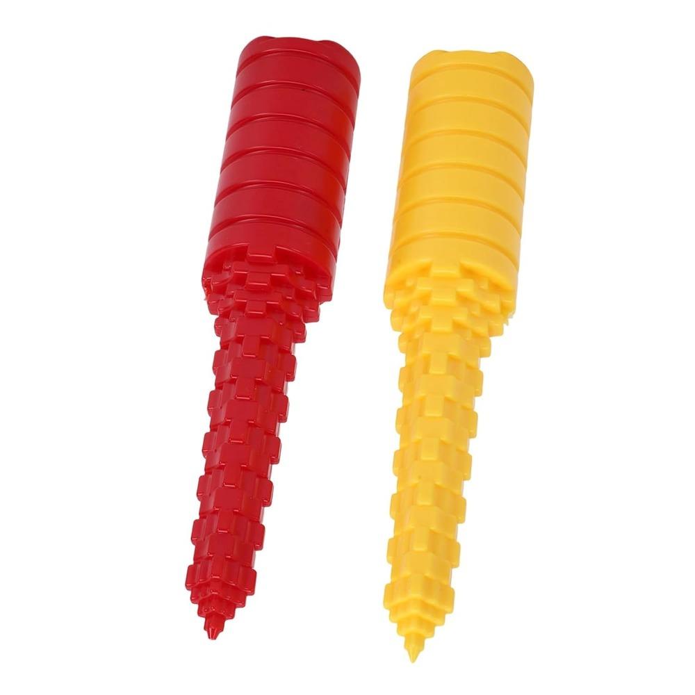 2 PCS Red Yellow Hot Dog Bun Drill Manual Operation Bun Perforator Bread Hole Puncher Home Kitchen