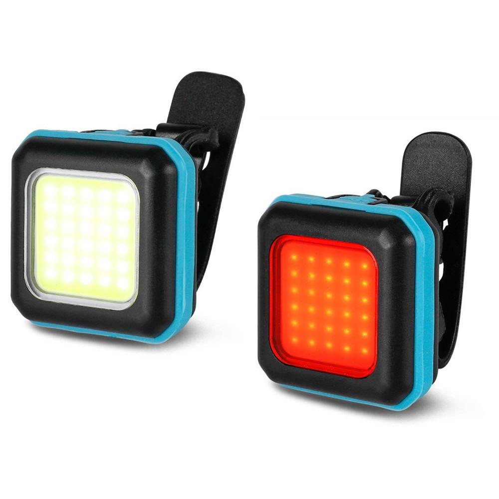 Bicycle Headlight and Tail Light Set Type-C Charging Night Riding Warning Light Suitable for Most Bikes