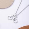 Hip Hop Men Bicycle Pendant Necklace Fashion  Plated Stainless Steel Necklace Jewelry Accessories