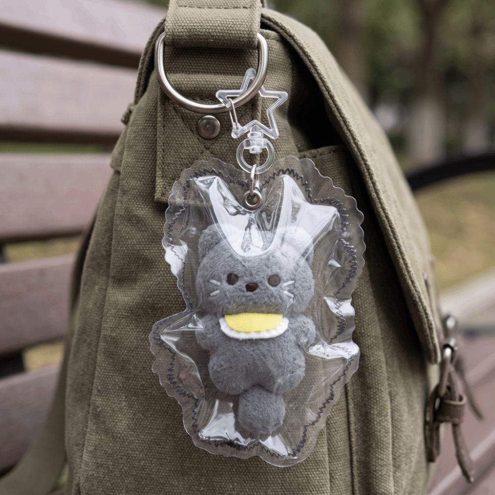 Soft Mochi Cat Squeeze Keychain Squishy Pendant Cat Fidget Toy Fidget Hand Relaxation