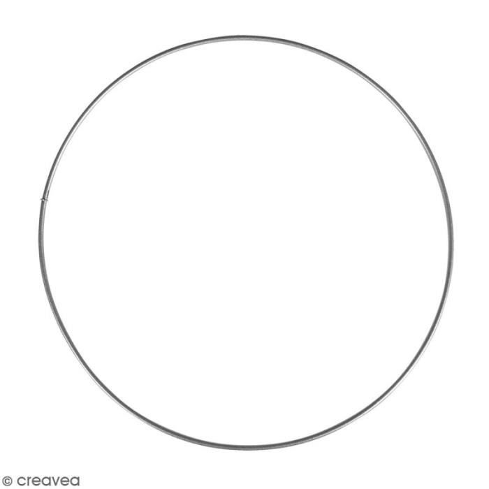 Anneau en métal - Argenté - 10 cm - Rond - Intérieur - Mixte