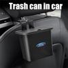 For Ford Ranger Kuga Fiesta Focus Mk3 Mustang ST Taurus 1PCS Car Trash Storage Case Backseat Hanging Can Organizer Center Cover SDE1