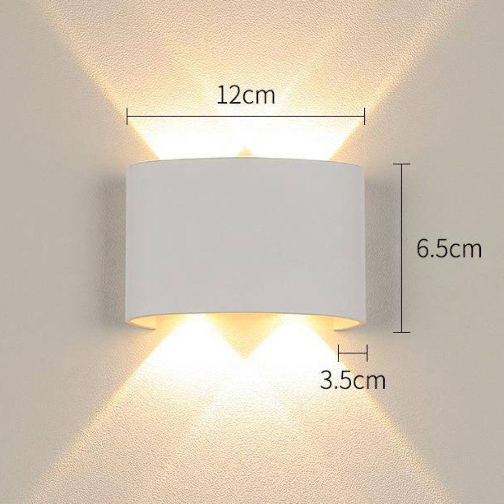 Modern Aluminum Shell LED Wall Light Black White IP65 Waterproof Corridor Balcony Lights Garden Stairs Bulb Indoor Outdoor