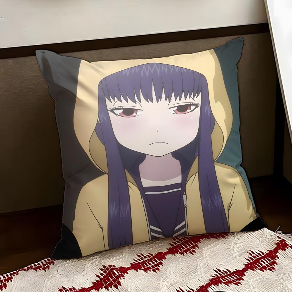 Cute HHi SScore Girl Cushion Cover Reversible Soft Durable Pillow Cover Home  Car MultiScene Use for Daily Comfort