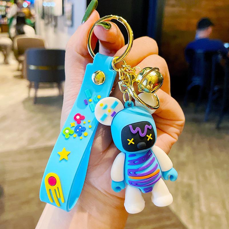 Очаровательный Креативный Красочный Брелок-Медведь-Граффити Идеально Подходит для Пар и Подарков