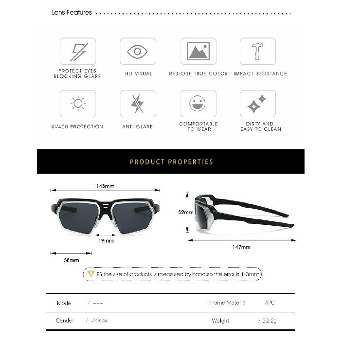Cycling glasses, outdoor golf sunglasses, fishing sunglasses, reflective and enhanced vision glasses, trendy eyewear