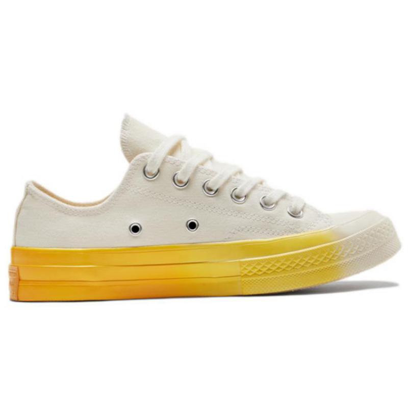 Converse 1970s Chuck Taylor All Star Gradient Non-slip Wear-resistant Wrap Lightweight Low-top Canvas Shoes Women's Off-white Yellow