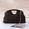 Grass Chain Crossbody Bag Large Capacity Woven Handbag Casual Summer Beach Bag  Girls