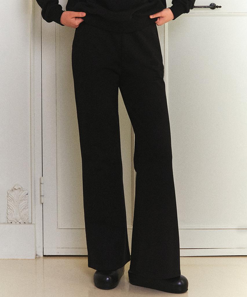 LETTRE DE LE TOILE Classic Cotton Sweatpants (Black)