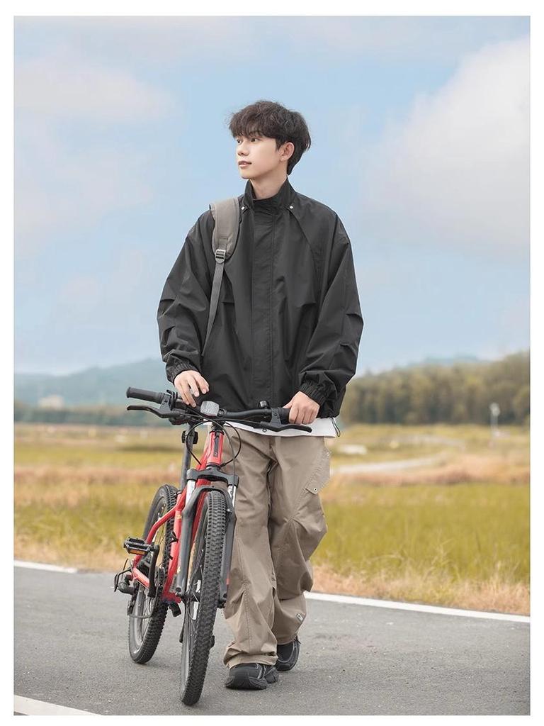 Унисекс весенне-осенняя быстросохнущая куртка для альпинизма: Водонепроницаемая, Ветрозащитная, Рабочая одежда со стойкой