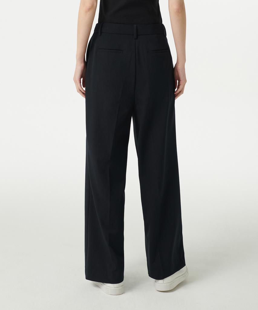 MUSINSA STANDARD WOMAN Women'S Lightweight High-Waisted Wide Hidden Banding Slacks [Black]