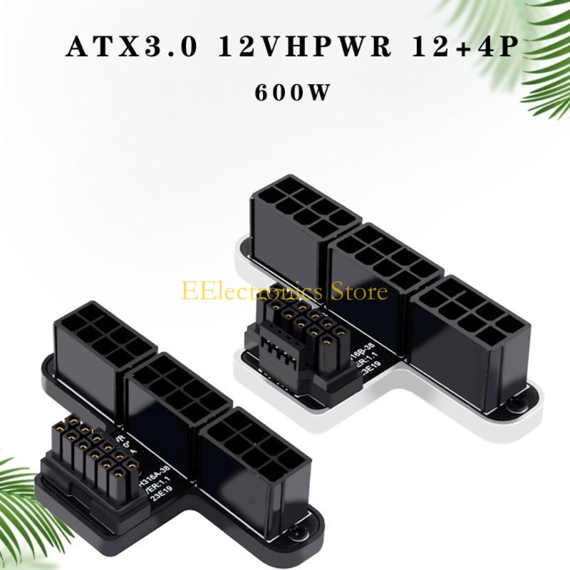 B03C ATX3.0 12VHPWR 12Pin+4Pin to 3x8Pin 600W Power Adapter 3x8P to 12+4P forGPU Card