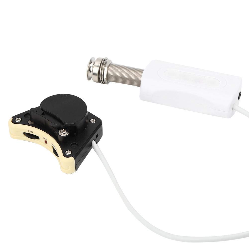 Hidden Ukulele Pickup for 2 Knobs for Main and Mic Volume Musical Instrument Accessory 4-String Ukuleles, Adjustment,