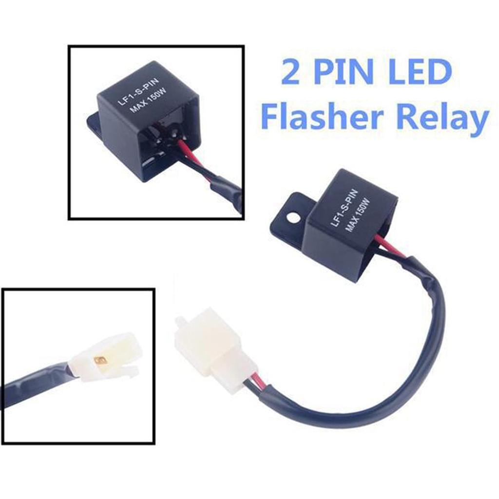 Shufearo LED Relay Indicator Relay, Motorcycle Quad Load, Independent Indicator LF1-S-PIN MAX 150W 2 PIN