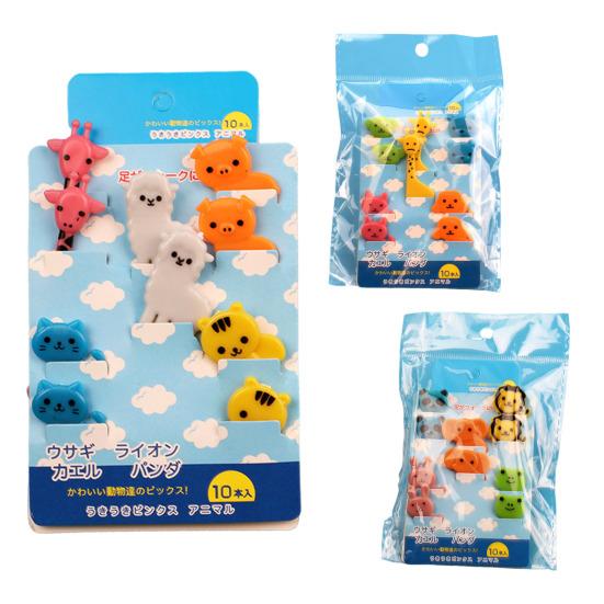 10 шт. вилки для фруктов в виде животных из мультфильмов, торт, десерт, еда, палочки, львы, жирафы, слоны, животные, зубочистки, креативные инструменты для презентации еды для детей