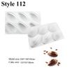 6/12/16 Cells Cocoa Bean Design Silicone Cake Mold Chocolate Mould Dessert Decorating Tools Food Grade Kitchen Bakeware