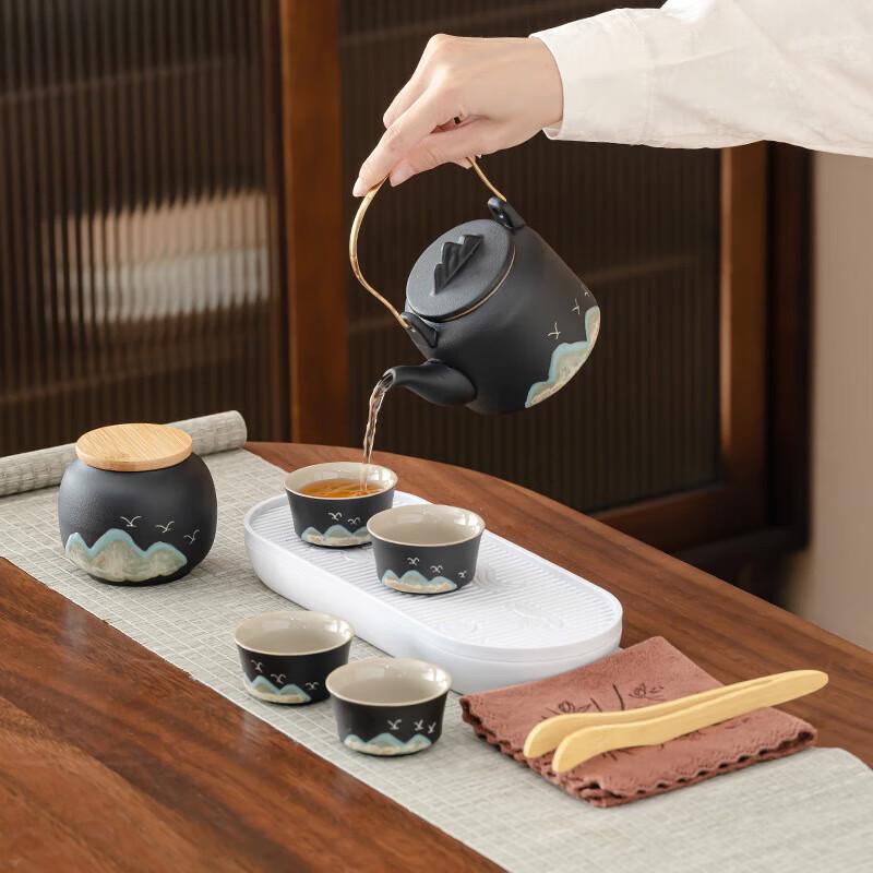 Chaxun Black Pottery Travel Tea Set