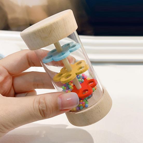 Детская игрушка-палка для дождя для младенцев, погремушка-трубка для малышей, обучающая игрушка-бусина для дождя