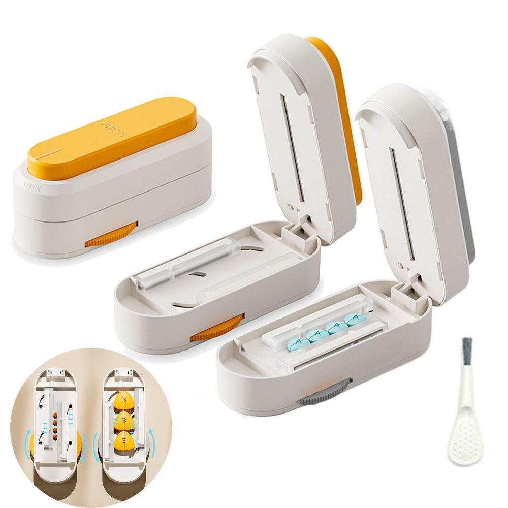 Dust-Proof Portable Pill Cutter with Cleaning Brush Daily Pill Splitter Large Pills
