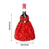 Рождественский чехол для винной бутылки с пайетками, рукава для бутылки шампанского, платье для винной бутылки, принадлежности для рождественской свадьбы, вечеринки по случаю дня рождения
